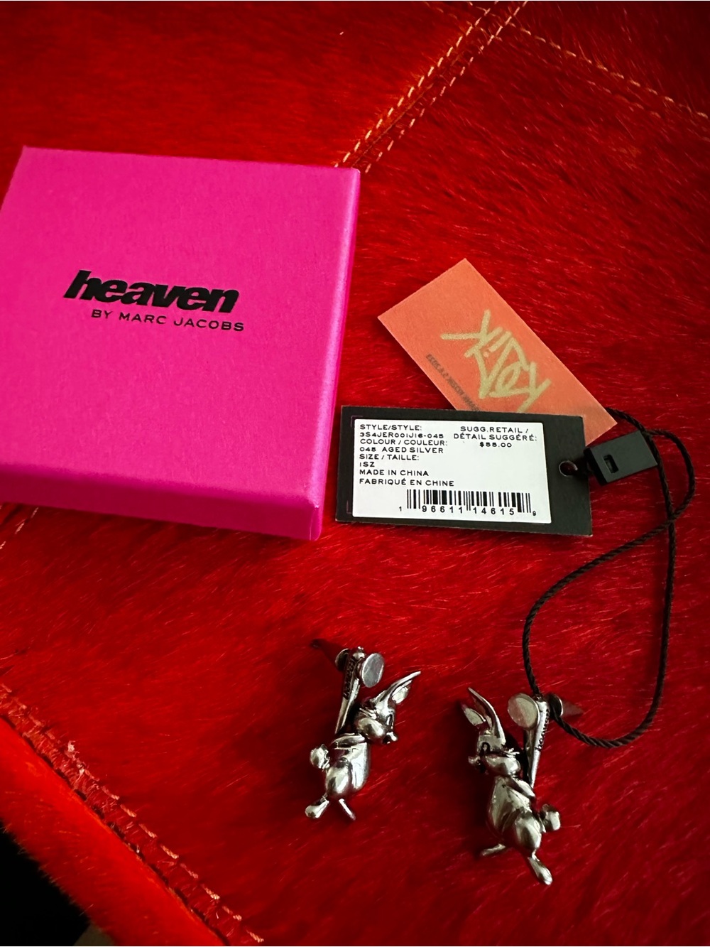 Marc jacobs Bunny Charm Earrings - Silver
